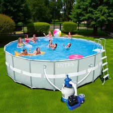 Каркасный бассейн Intex 28332, 549 х 132 см., с песочным фильтр-насосом